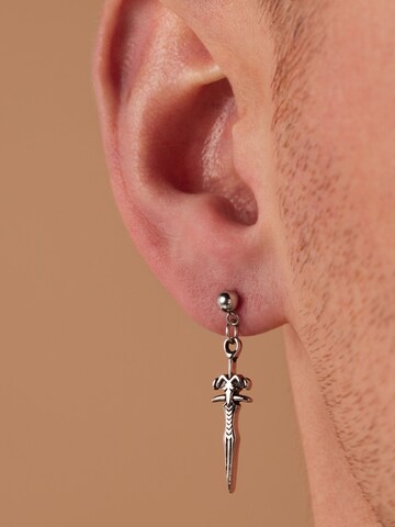 Lucardi Oorbel 'Urbane Geschichte' in Zilver: voorkant