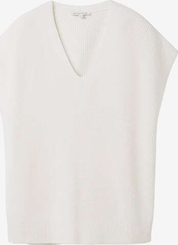 TOM TAILOR Sweater in White: front