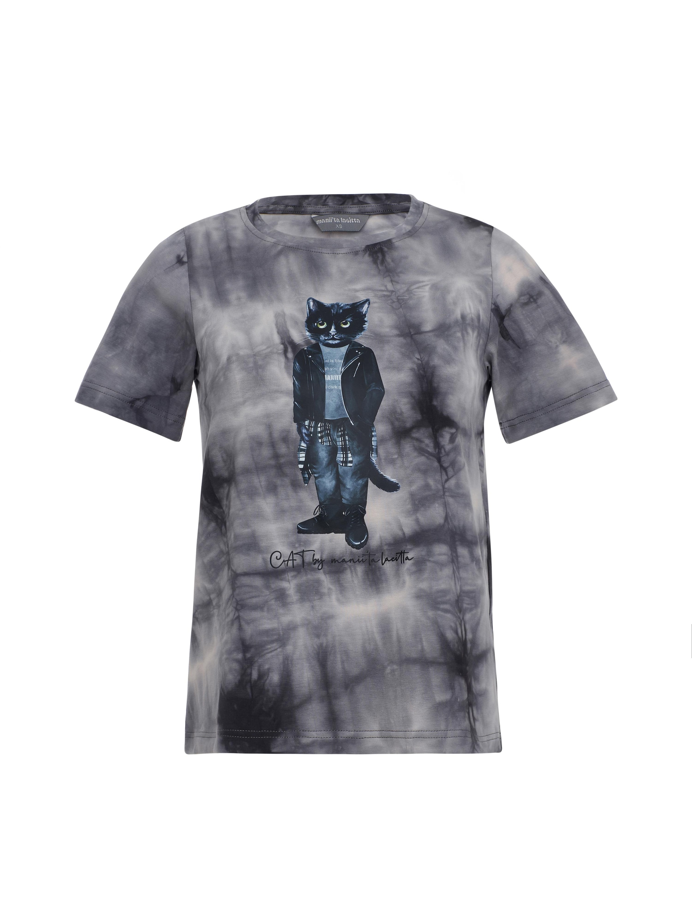 T-shirt 'Rocker Cat' Cat e Lolette en gris : devant