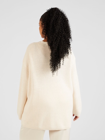 Vero Moda Curve Knit Cardigan 'FABULOUS' in Beige