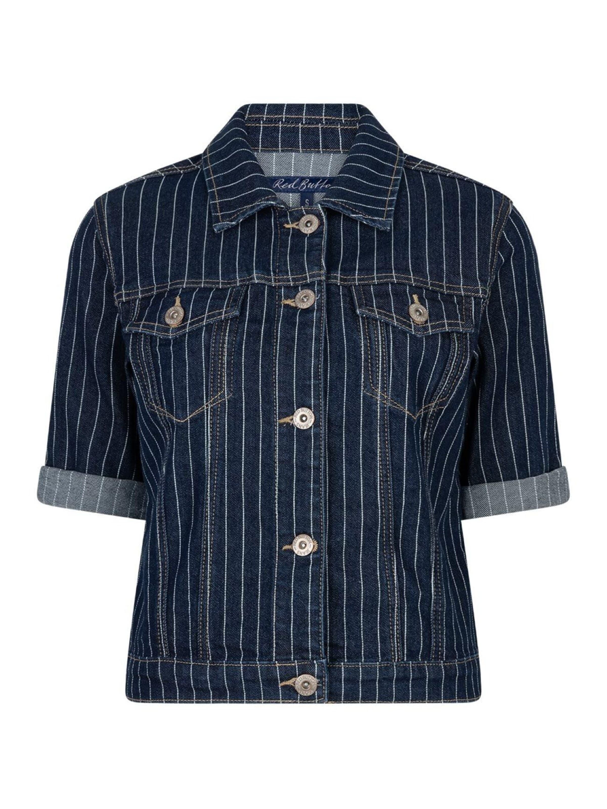 Red Button Blazers 'Red Button Jackie Pinstripe' in 38 in de kleur Blauw, Productweergave