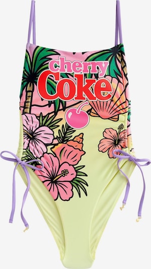 XS dydžio Uždaras maudymosi kostiumėlis 'Cherry Coke' iš Next, spalva – pastelinė geltona / žalia / pitajų spalva / raudona, Prekių apžvalga
