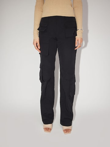 LeGer by Lena Gercke - Regular Calças cargo 'Jocelyn' em preto: frente