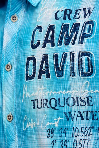 CAMP DAVID Regular fit Button Up Shirt in Blue