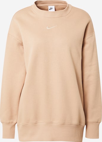 Nike SportswearSweater majica - bež boja: prednji dio