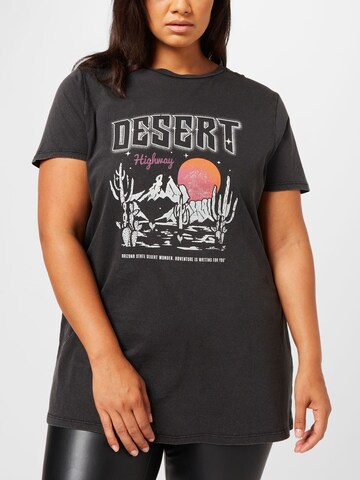ONLY Carmakoma T-Shirt 'MIKO AZTEC' in Schwarz