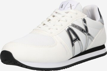 ARMANI EXCHANGE - Zapatillas deportivas bajas en blanco: frente