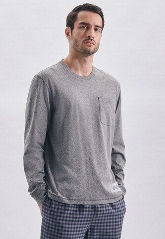 SEIDENSTICKER Long Pajamas 'Schwarze Rose' in Grey