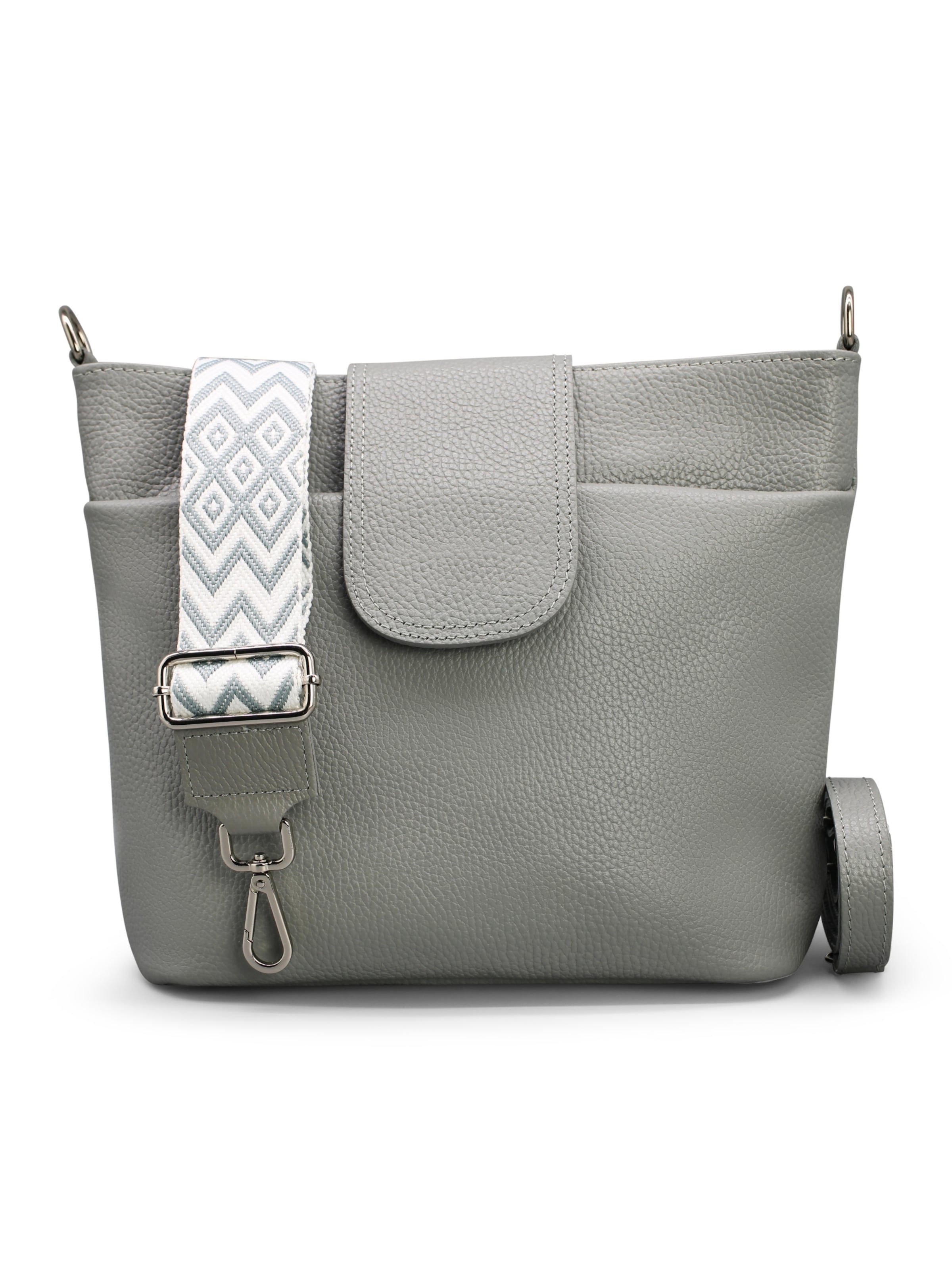 Adel Bags Schultertasche 'Sara' in Grau: Vorderseite