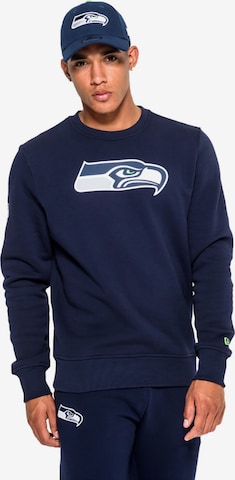 NEW ERASportska sweater majica 'Team Seattle Seahawks' - plava boja: prednji dio