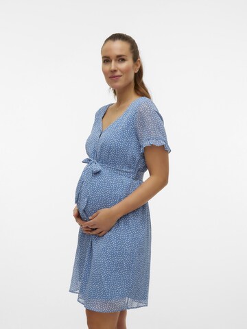 Vero Moda Maternity Dress in Blue: front