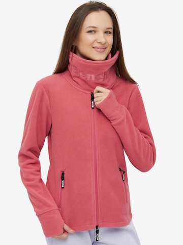 BENCH Fleece Jacket 'Funnel' in Red: front