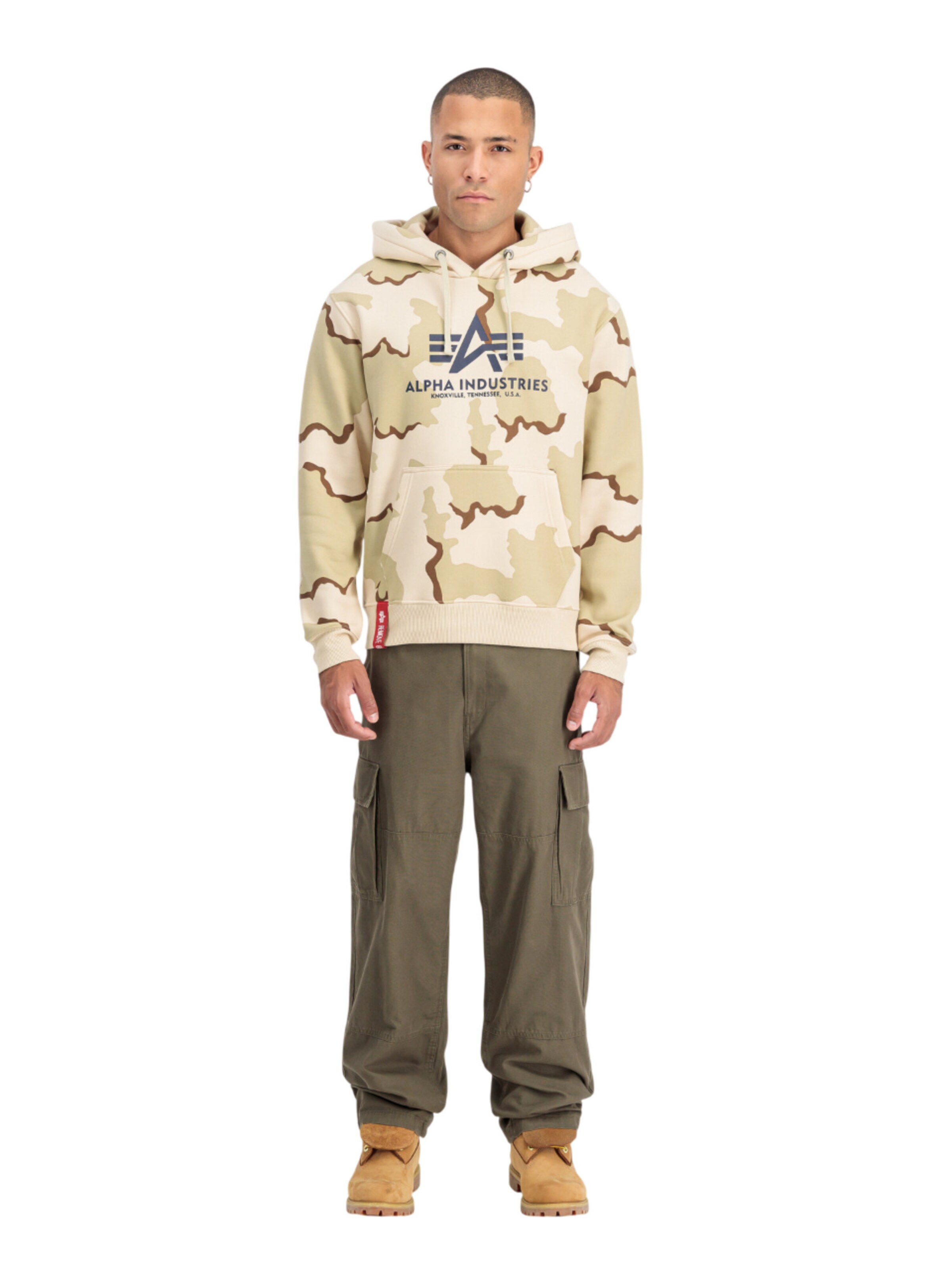 ALPHA INDUSTRIES Sweatshirt 'Basic Camo'‌‌‌‌ in Beige: Vorderseite