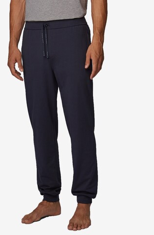 BOSS Tapered Pyjamabroek in Blauw: voorkant