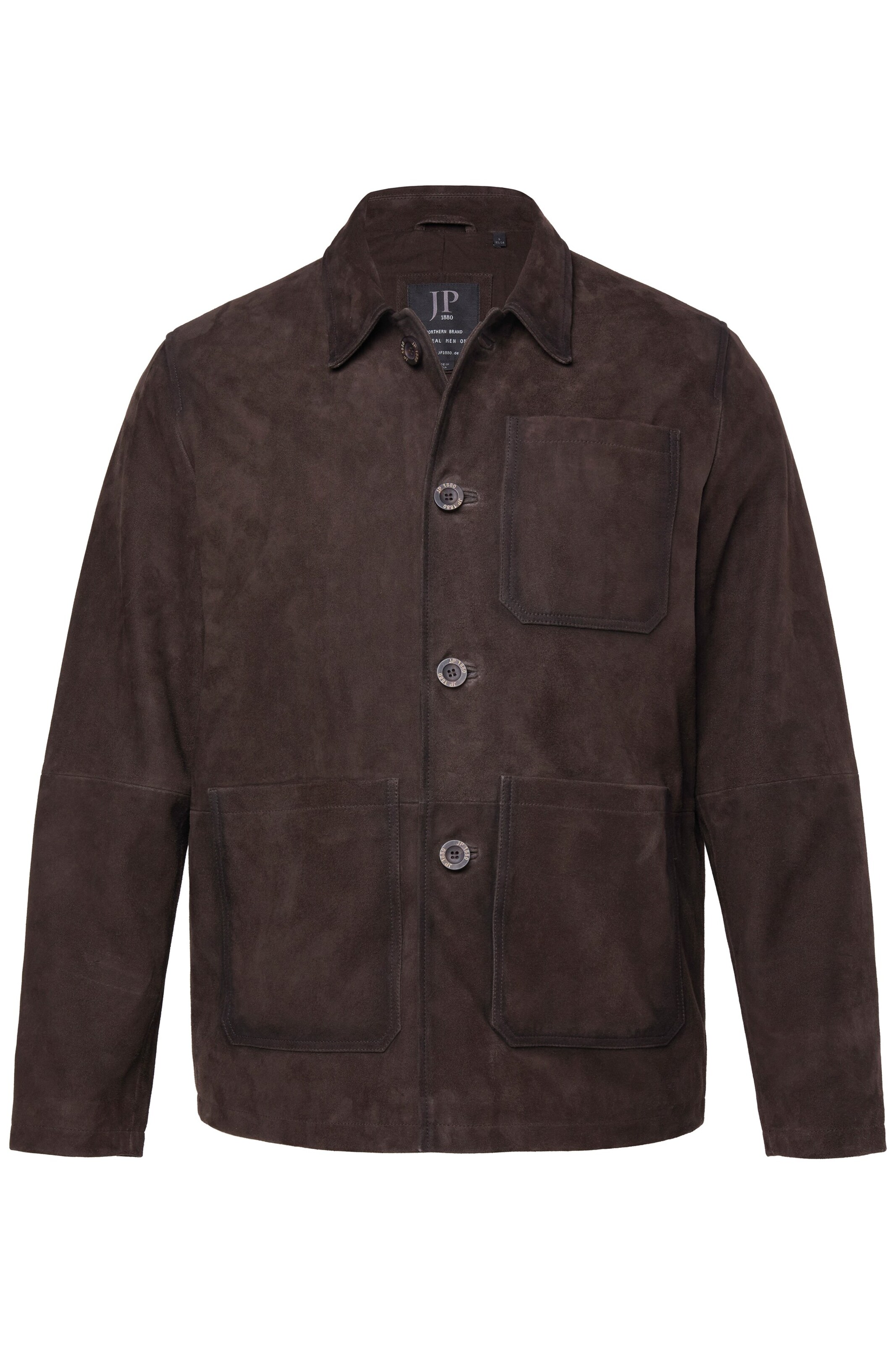 JP1880 Tussenjas in Bruin: voorkant