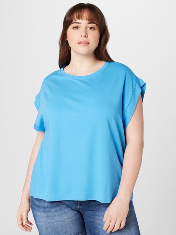 Chemisier 'Everly' Vero Moda Curve en bleu : devant