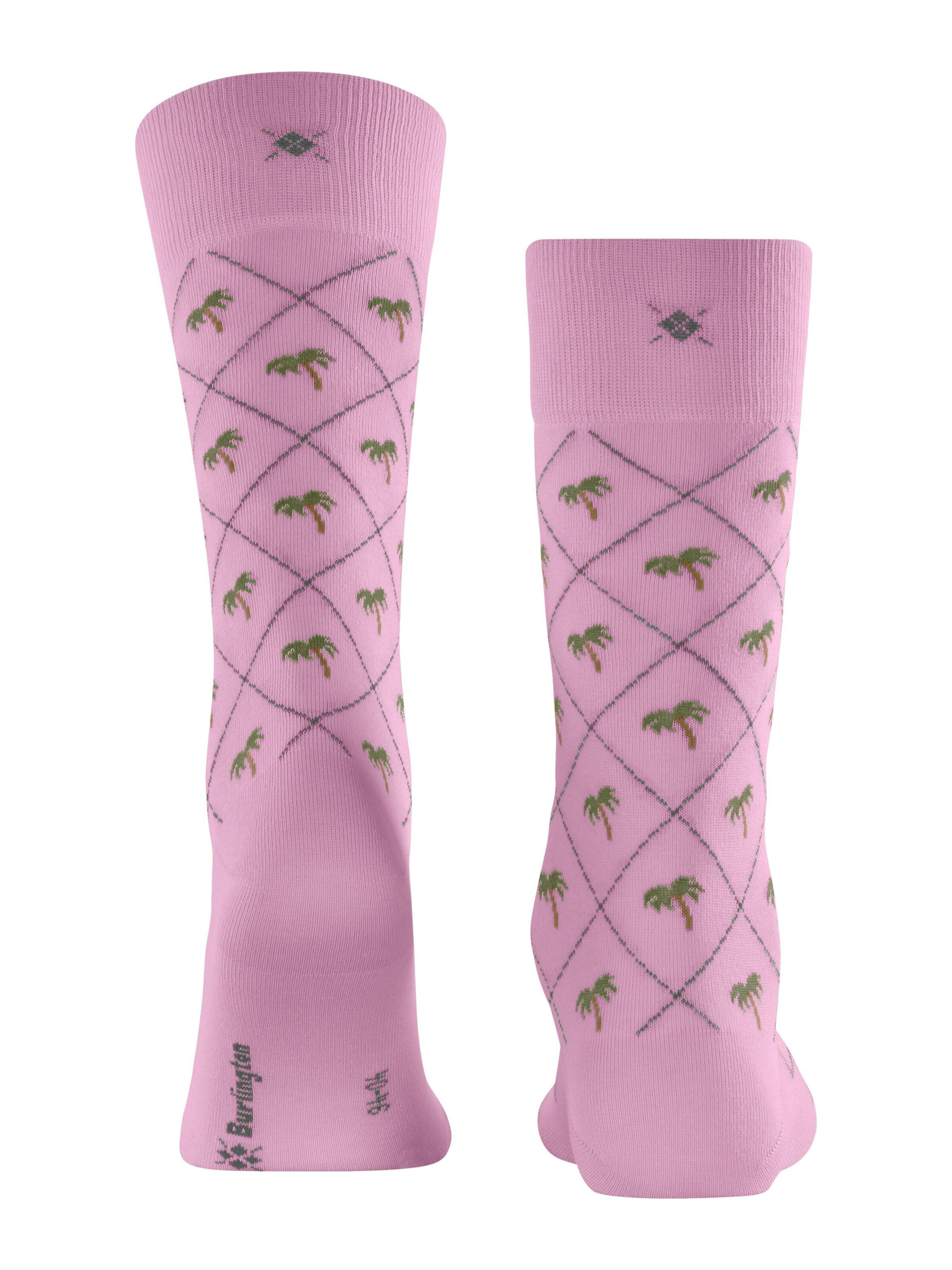 BURLINGTON Socks 'Palm Tree' in Pink