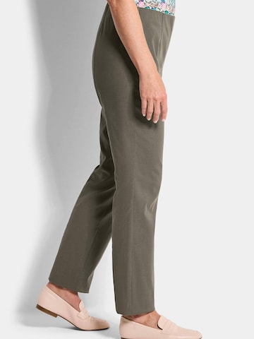 Coupe slim Pantalon 'Louisa' Goldner en vert