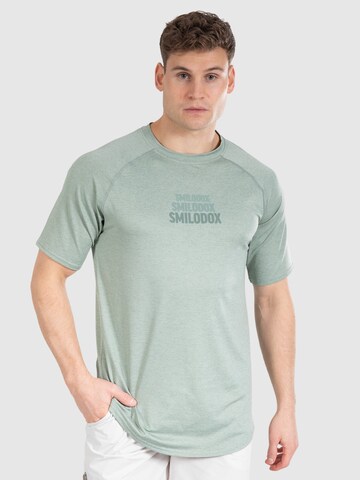 T-Shirt fonctionnel Smilodox en vert : devant