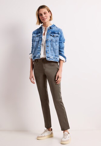 STREET ONE Slimfit Hose in Braun: Vorderseite