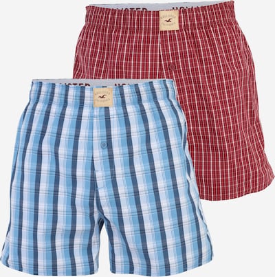 HOLLISTER Bokserishortsit koossa XS värissä opaali / vaaleansininen / punainen / valkoinen, Tuotenäkymä