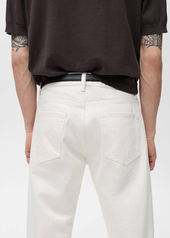 MANGO MAN Tapered Jeans 'Pola' in White