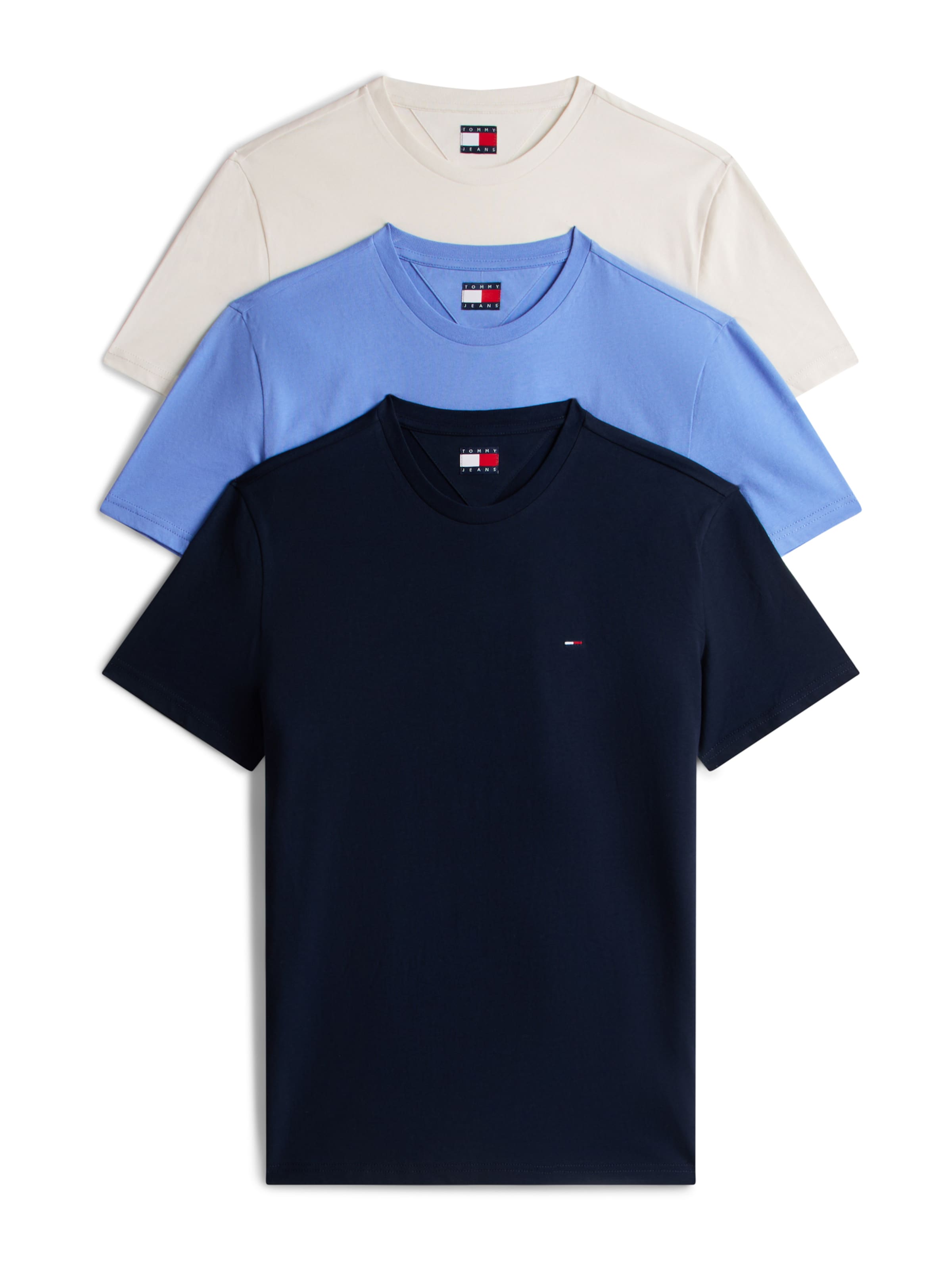 Tricou de la Tommy Jeans pe albastru: față