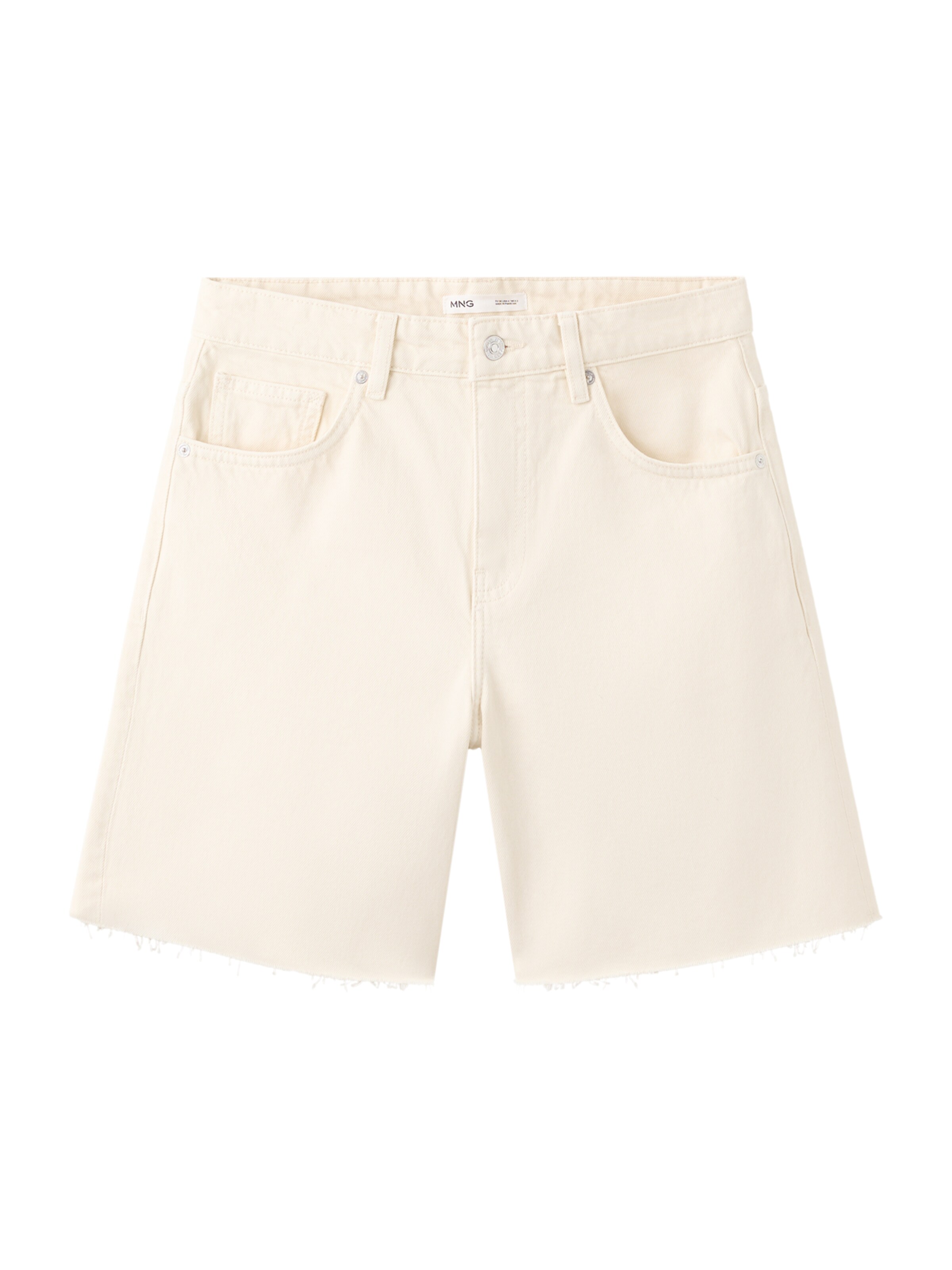 MANGO Wide leg Jeans 'ANNE' in Beige: voorkant