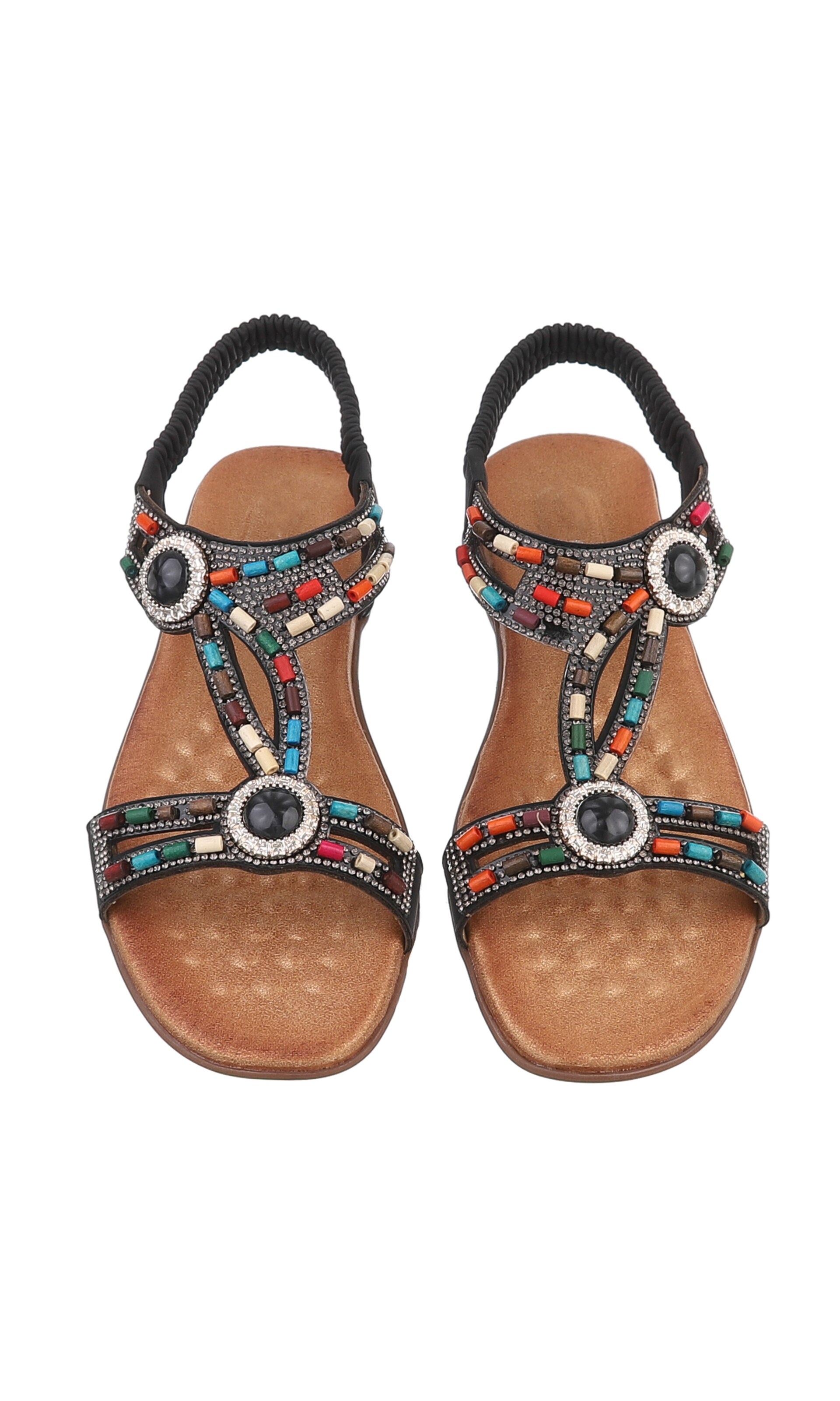 Ital-Design Strap Sandals in Black