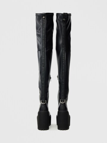 BUFFALO Over the Knee Boots 'KILLAH' in Black