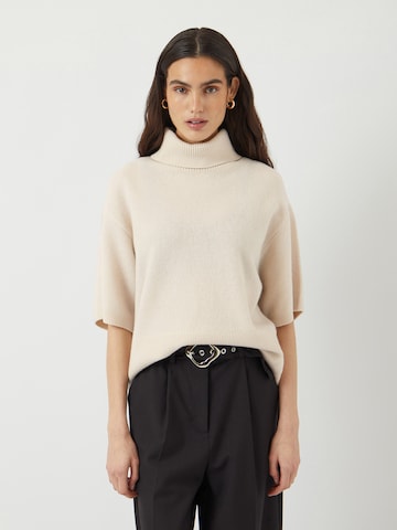 YAS Trui 'YASEMILA' in Beige: voorkant