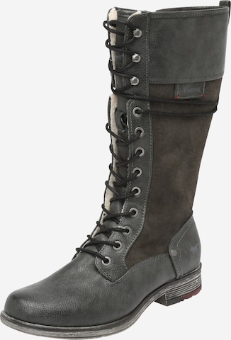 MUSTANG Lace-Up Boots in Black: front