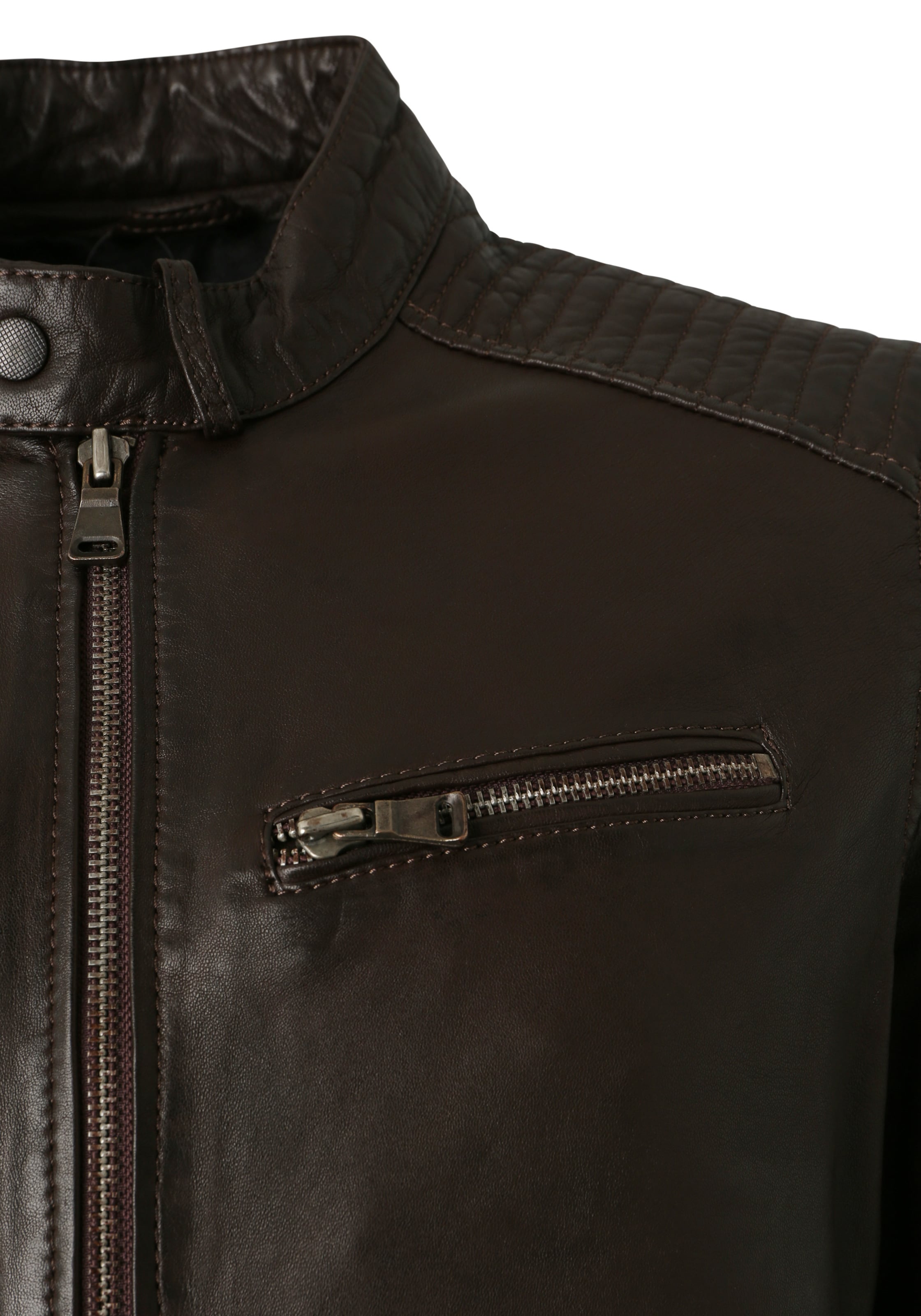 CAPITANO Lederjacke in Braun