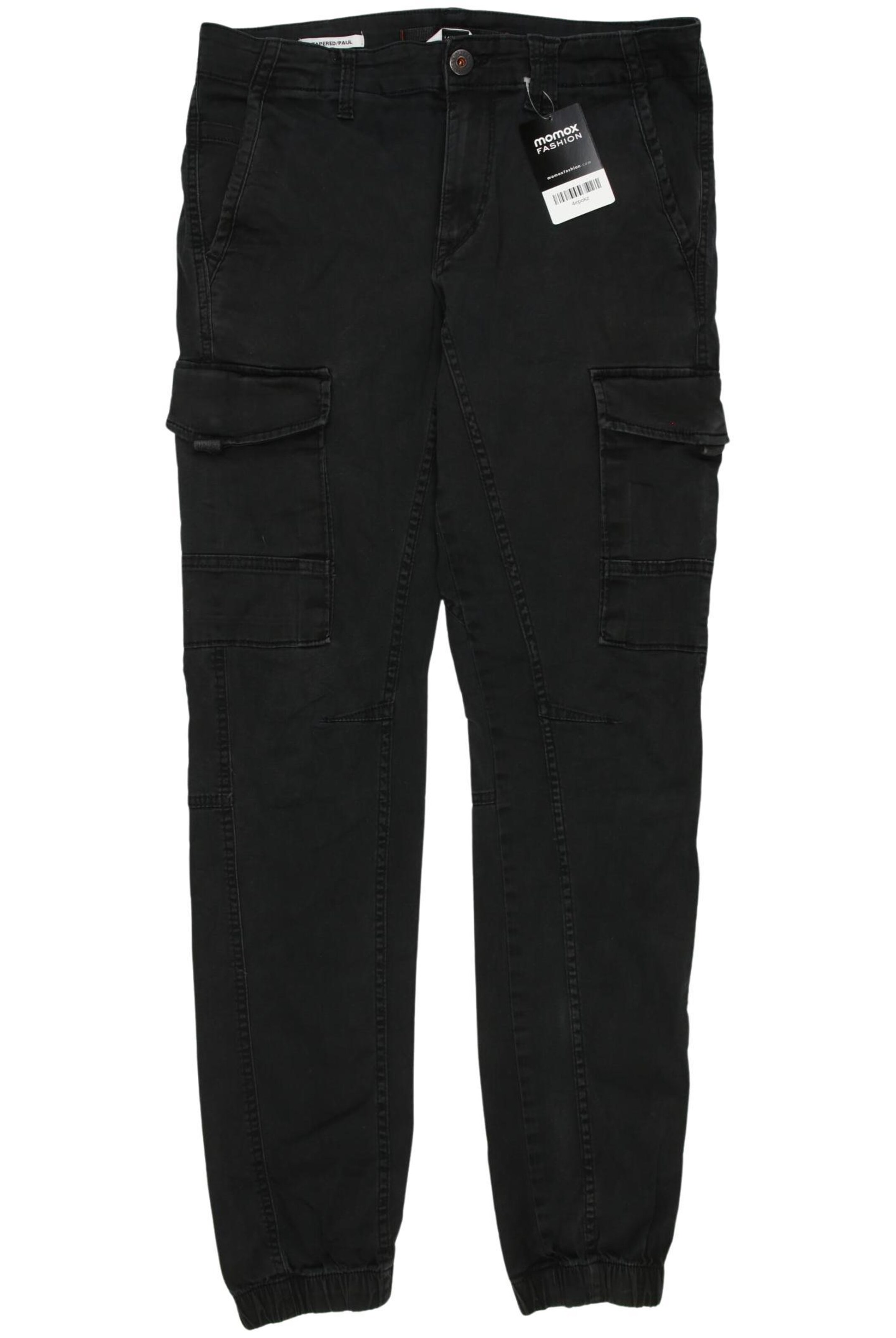 JACK & JONES Pants in 30 in Black: front