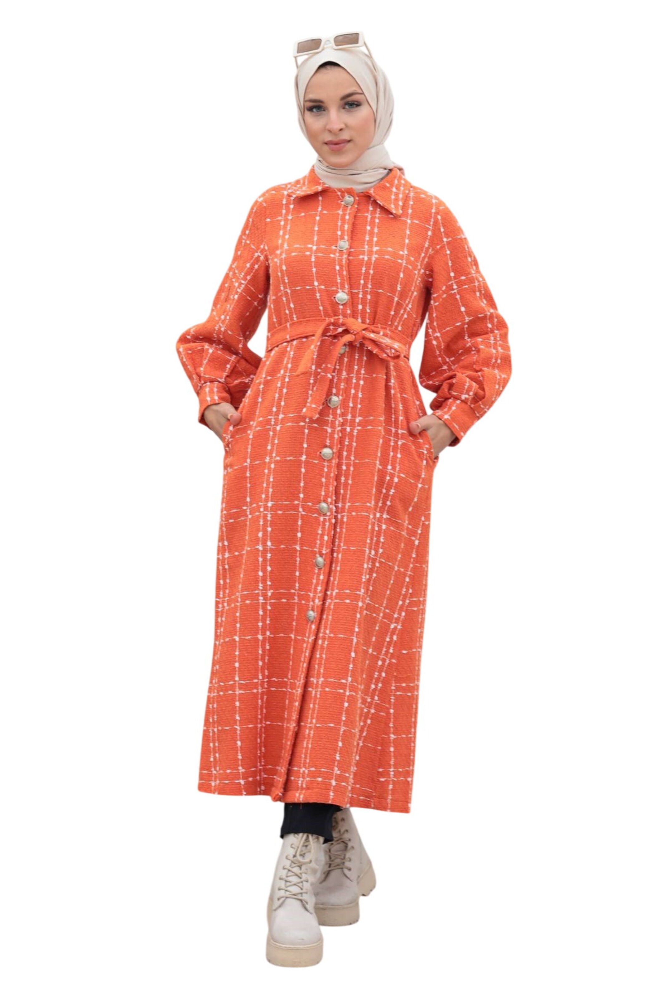 MODAMIHRAM Übergangsmantel in Orange: Vorderseite