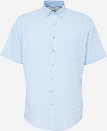 Jack's Comfort fit Button Up Shirt in Blue: front
