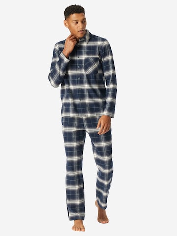SCHIESSER - Pijama largo 'Selected Premium Warming' en azul