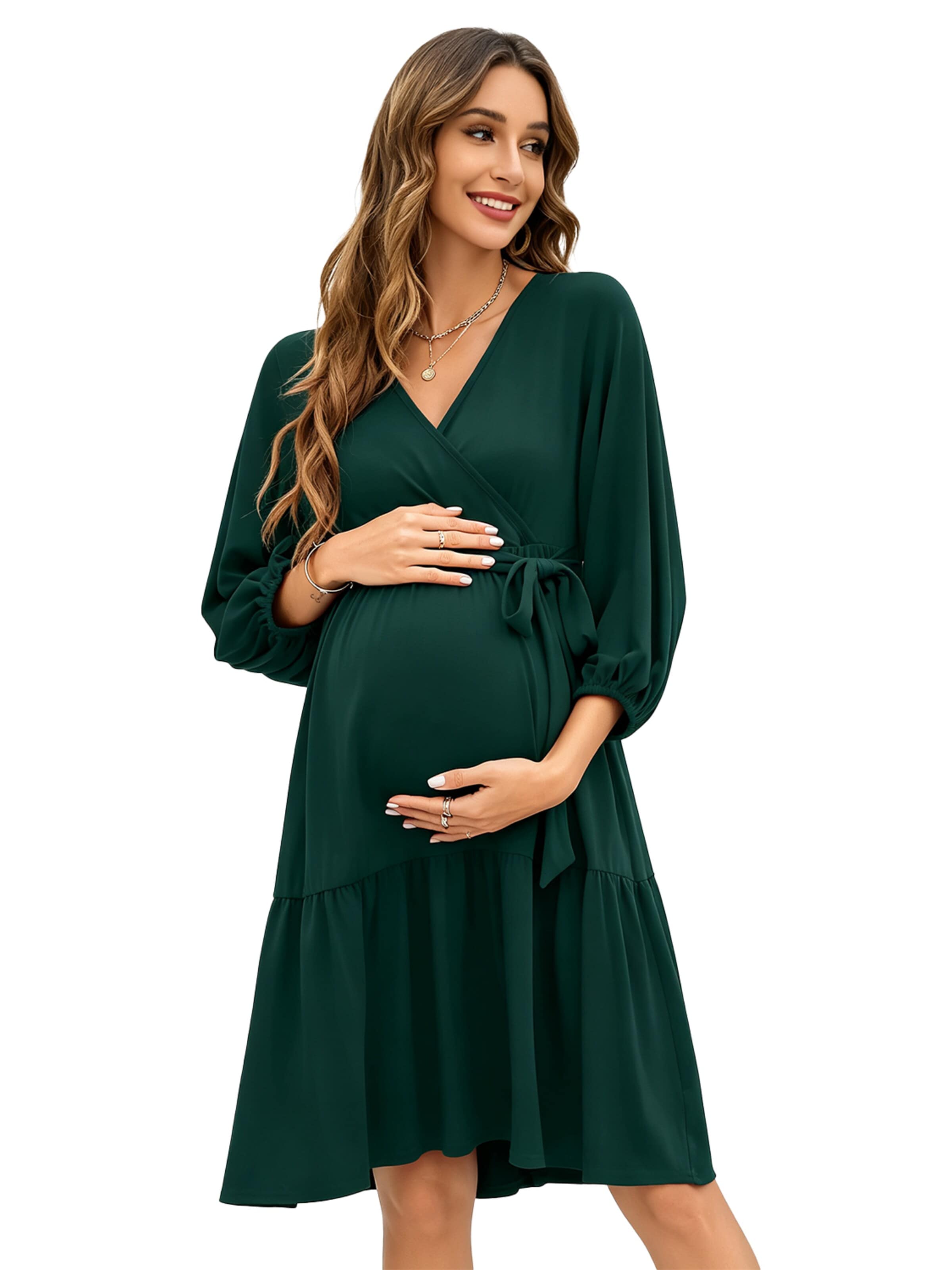 KoJooin Dress in Green: front