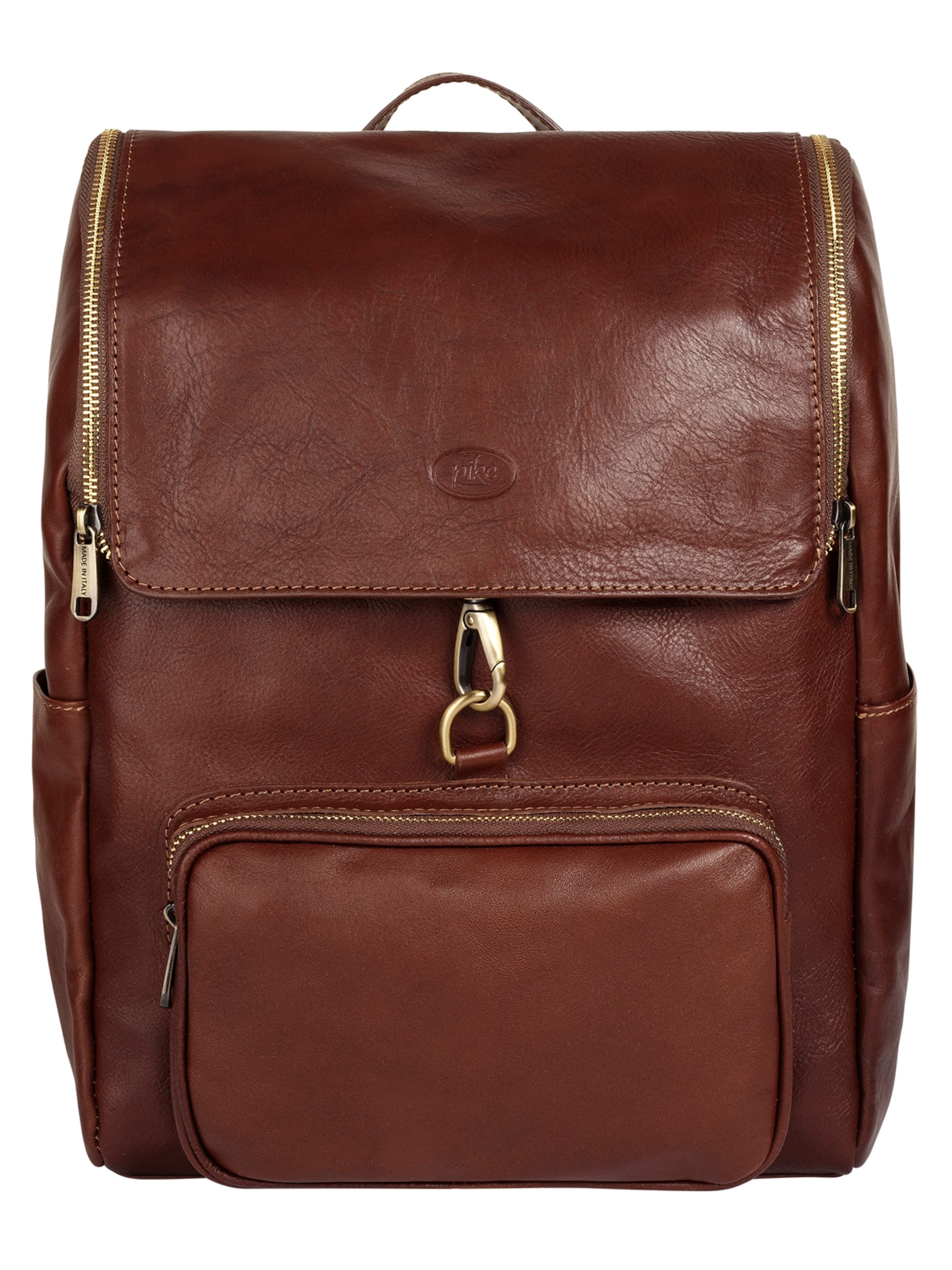 Sac à dos piké en marron : devant