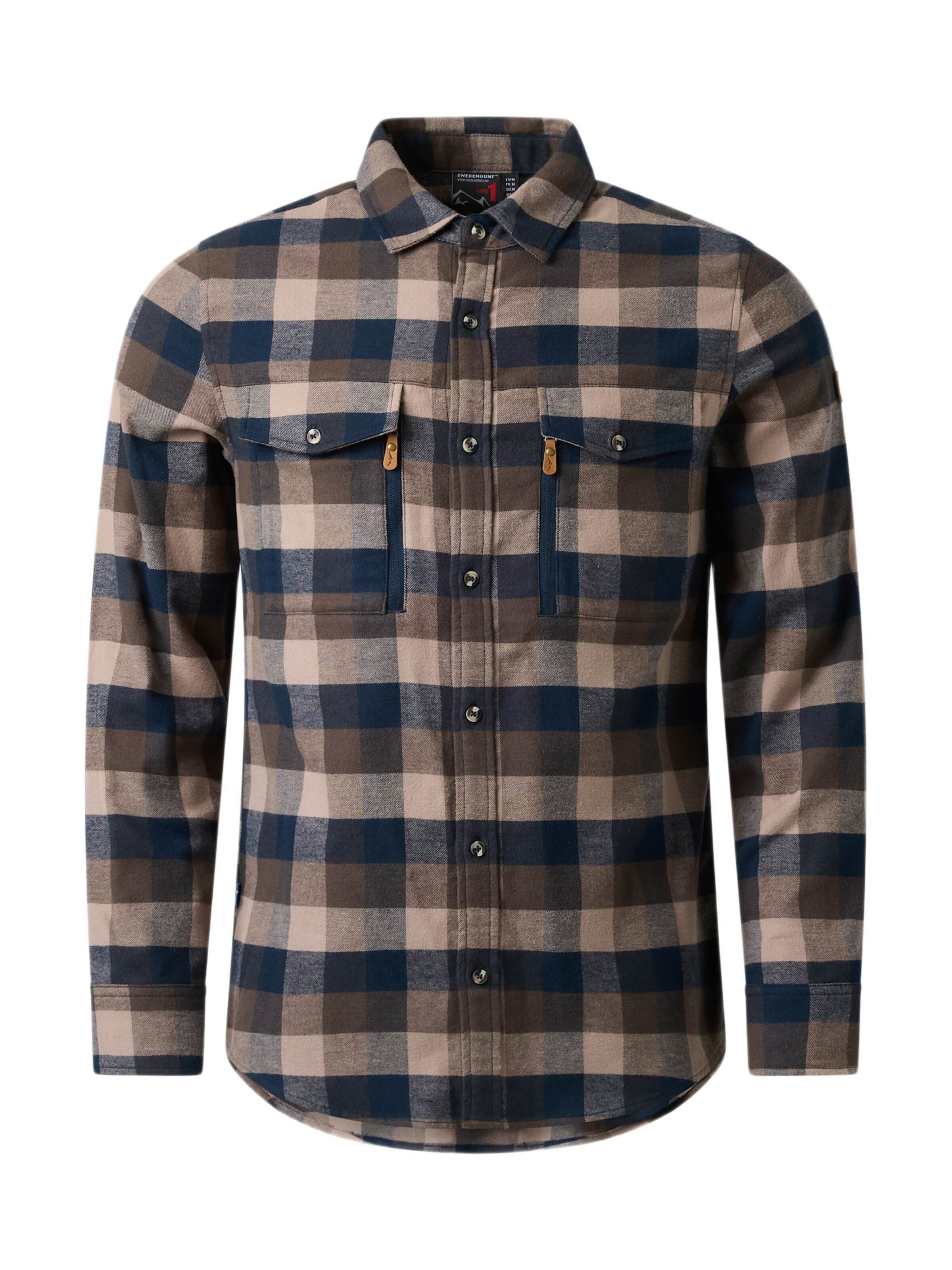 Regular fit Camicia per costume tradizionale 'Nordkap' di SWEDEMOUNT in marrone: frontale