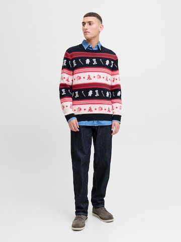 JACK & JONES Пуловер 'JJXMAS NOEL' в пъстро