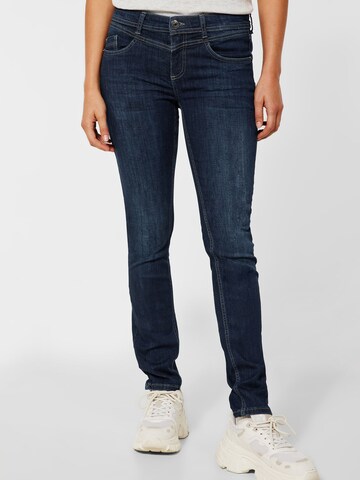 STREET ONE Slimfit Jeans in Blauw: voorkant