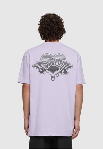 Lost Youth Shirt 'Dripping Heart' in Purple