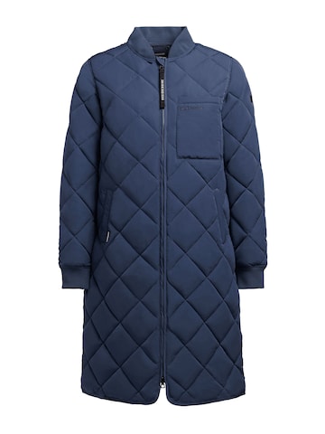 khujo Between-Seasons Coat in Blue: front