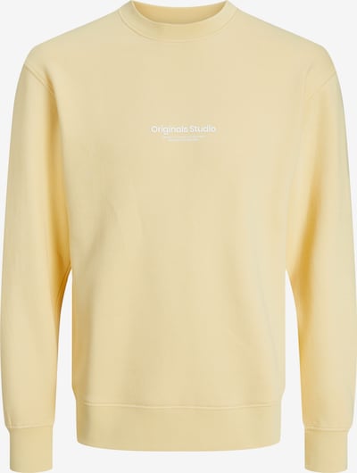 JACK & JONES Sweatshirt 'Vesterbro' in de kleur Lichtgeel / Wit, Productweergave
