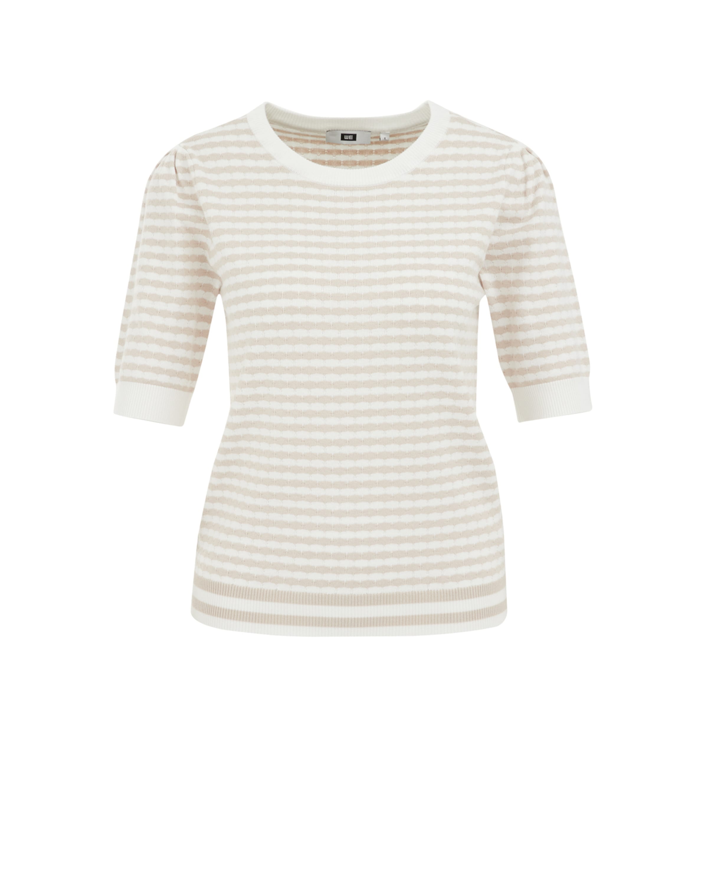 Pulover de la WE Fashion pe bej: față