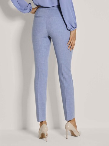 Effilé Pantalon à plis MADELEINE en bleu