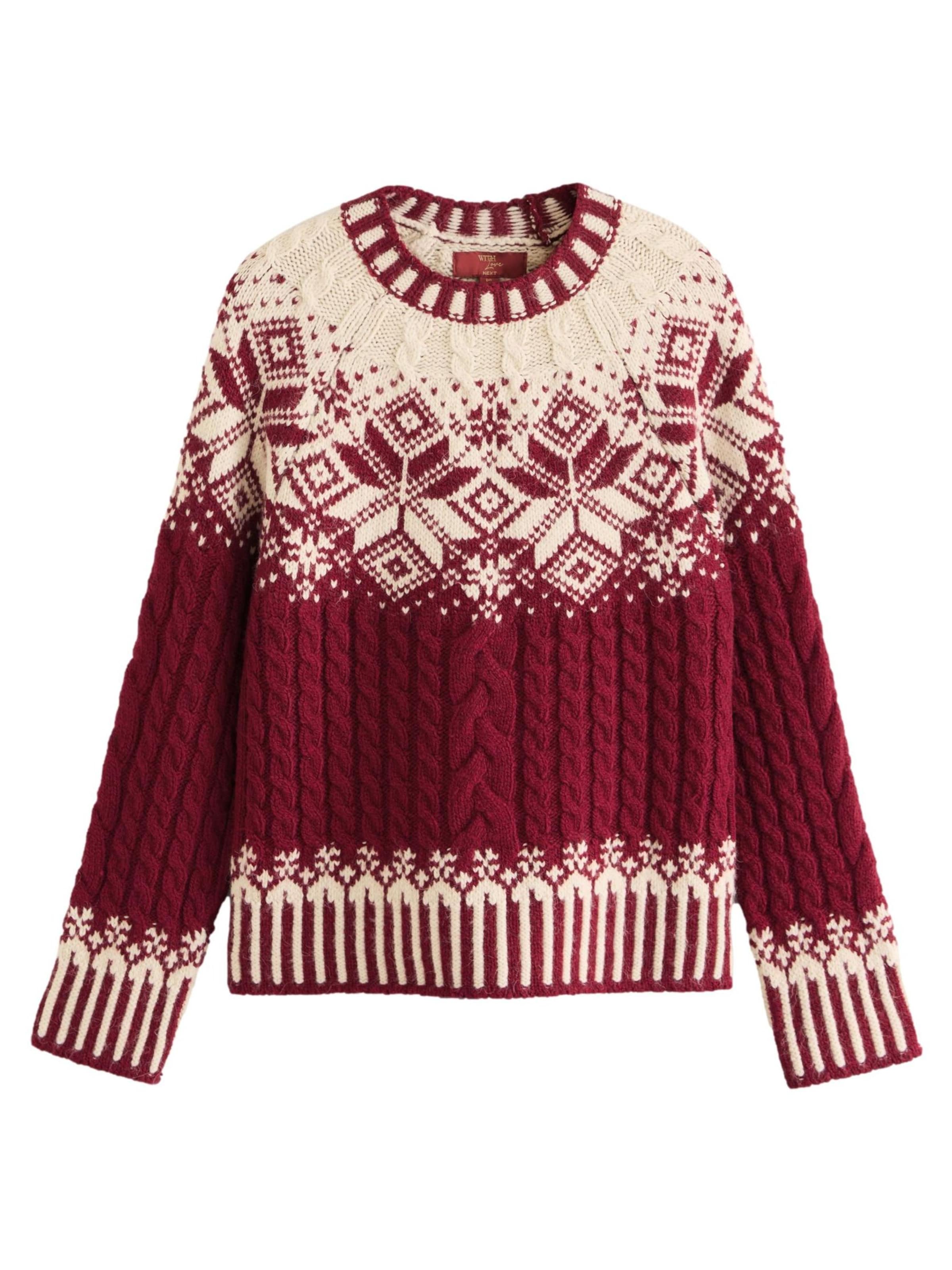 Next Pulóver - piros: elől