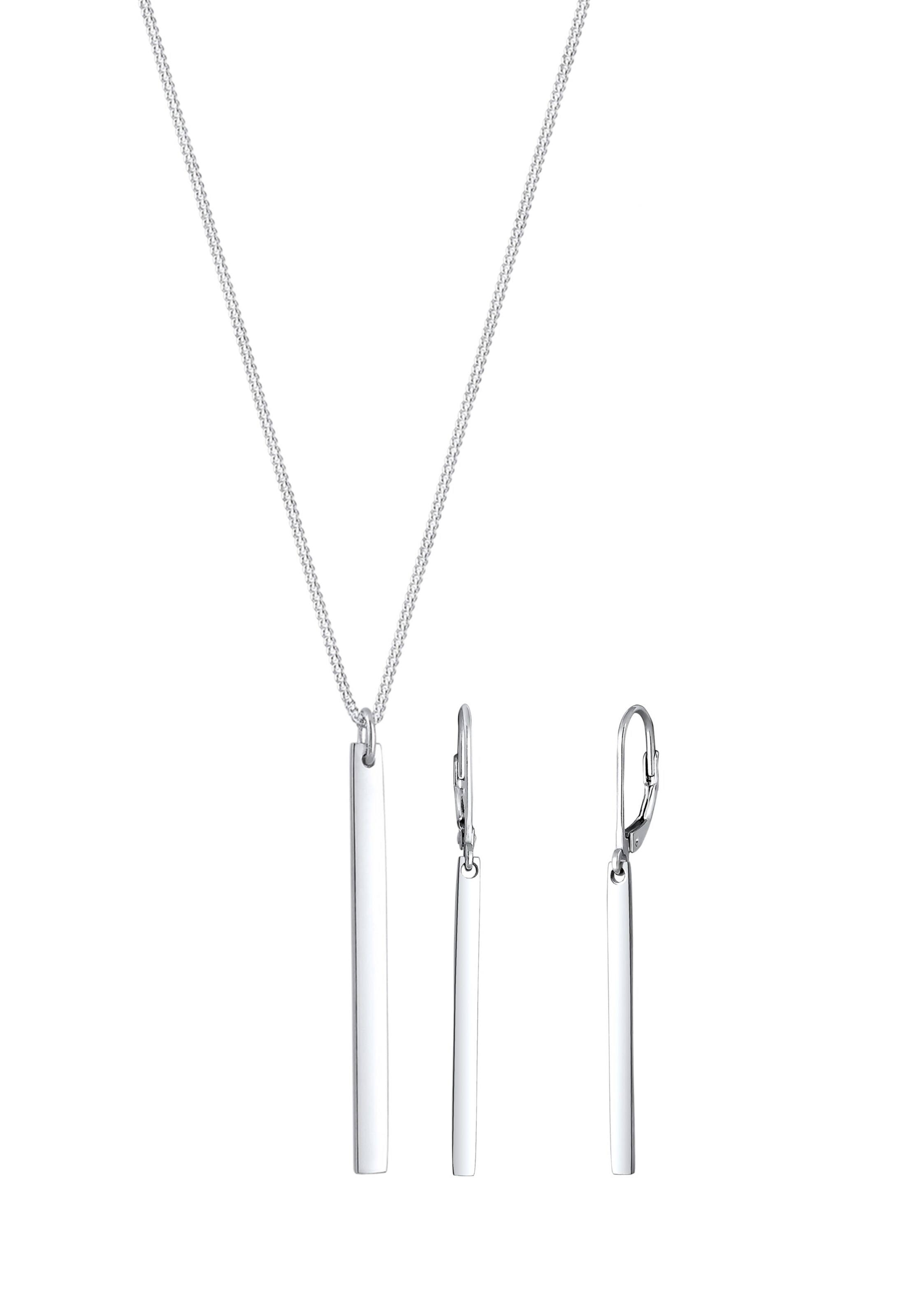 ELLI Sieraden set 'Geo' in Zilver