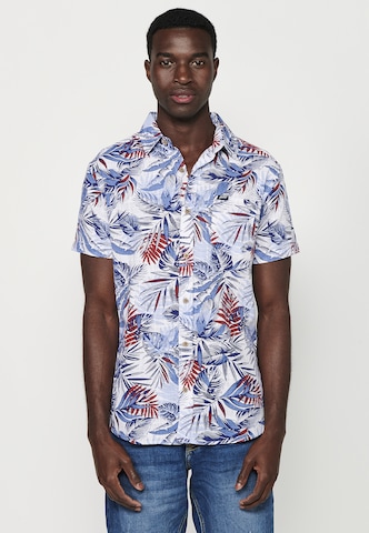 Coupe regular Chemise KOROSHI en bleu : devant